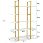 Bibliothèque à 5 niveaux, style industriel vintage