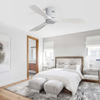 Ventilateur de plafond encastré Sofucor 52 pouces avec télécommande, moteur réversible et éclairage intégré en option