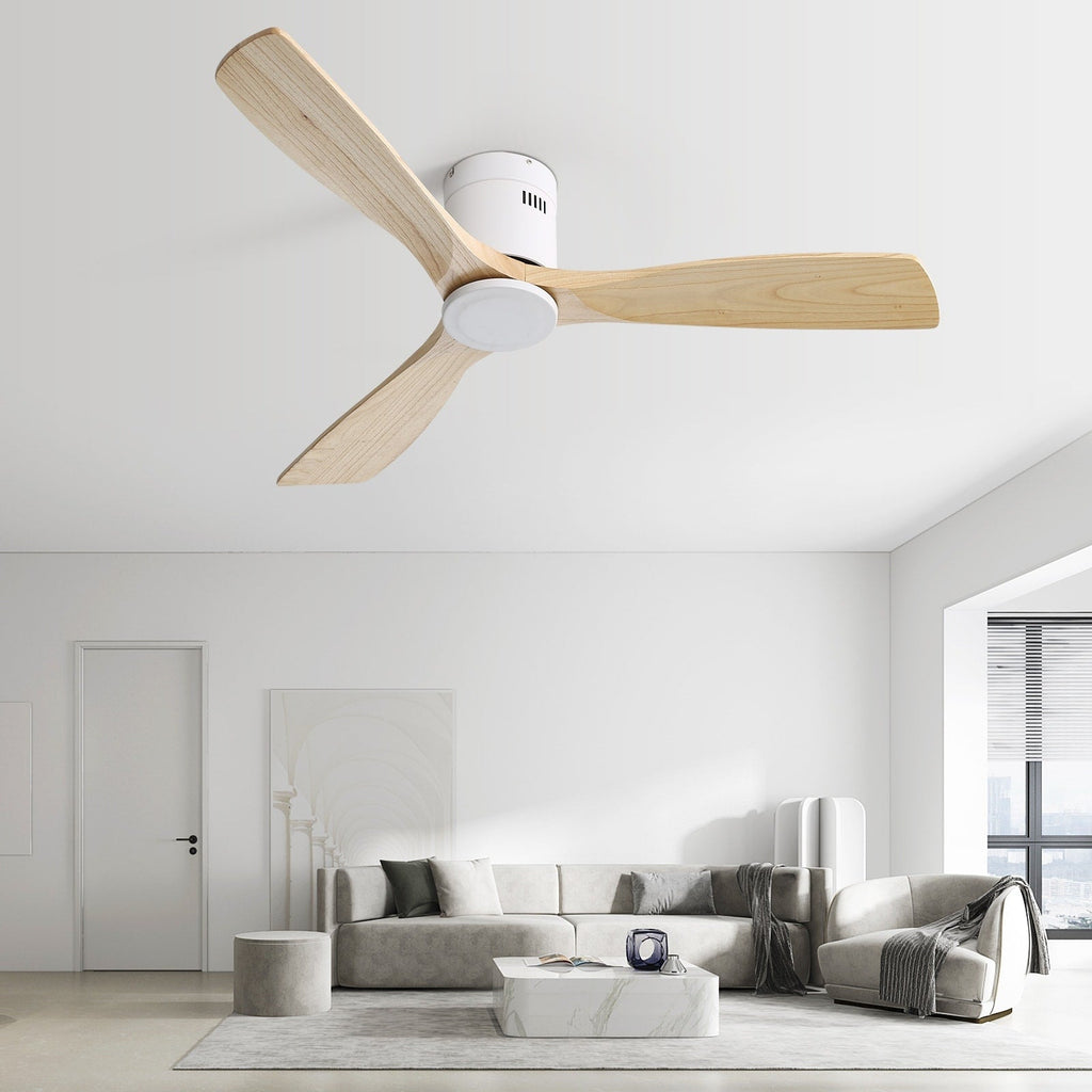 Ventilateur de plafond encastré Sofucor 52 pouces avec télécommande, moteur réversible et éclairage intégré en option