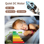 Ventilateur de plafond moderne en bois massif/ABS de 52 pouces avec télécommande (sans lumière), 6 vitesses de vent, flux d'air réversible