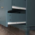 Commode double de 55,1 po de large avec tiroirs de rangement