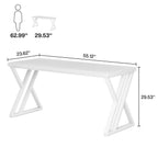 Bureau d'ordinateur robuste 55 pouces, bureau de bureau