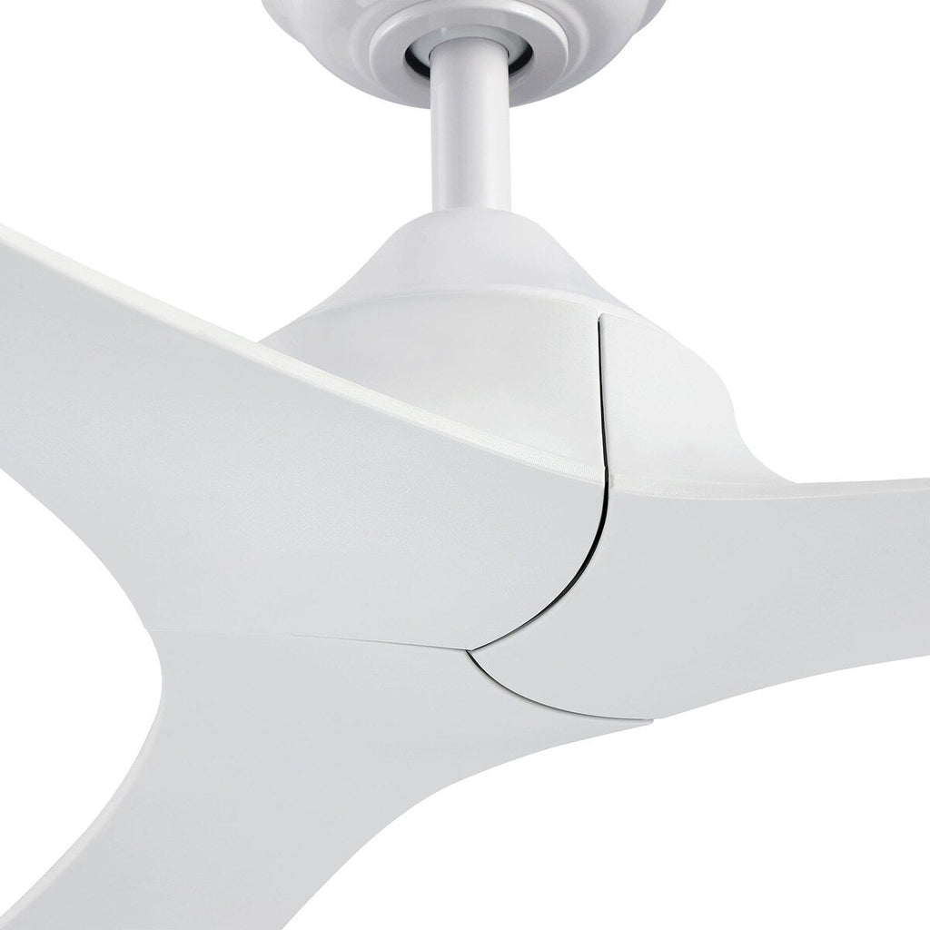 Ventilateur de plafond moderne noir à hélice à courant continu à 3 pales avec télécommande