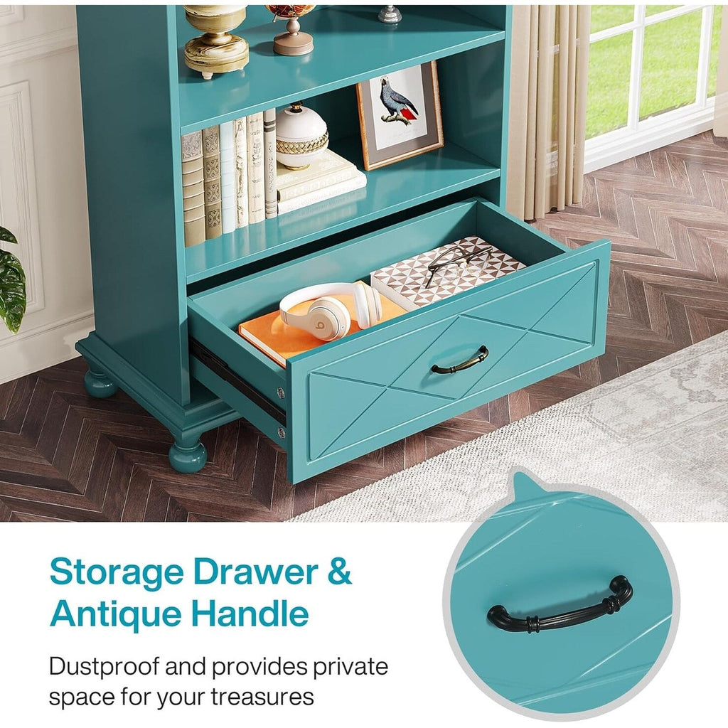 Bibliothèque à 6 étagères avec tiroir 71 pour salon