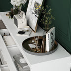 Commode d'appoint à 9 tiroirs 63W pour salon, chambre à coucher