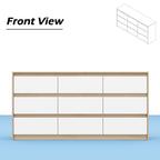 Commode d'appoint à 9 tiroirs 63W pour salon, chambre à coucher