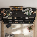 Commode d'appoint à 9 tiroirs 63W pour salon, chambre à coucher