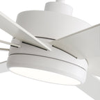 Ventilateur de plafond LED noir à 8 pales de 65 pouces avec éclairage et télécommande