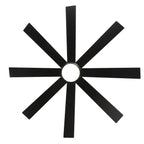 Ventilateur de plafond LED noir à 8 pales de 65 pouces avec éclairage et télécommande