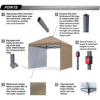 ABCCANOPY Tente à baldaquin facile à monter et durable Tente à baldaquin d'extérieur