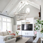 Lustre rond en forme de roue de chariot de style ferme moderne Acroma à 20 lumières de 40 po avec UL