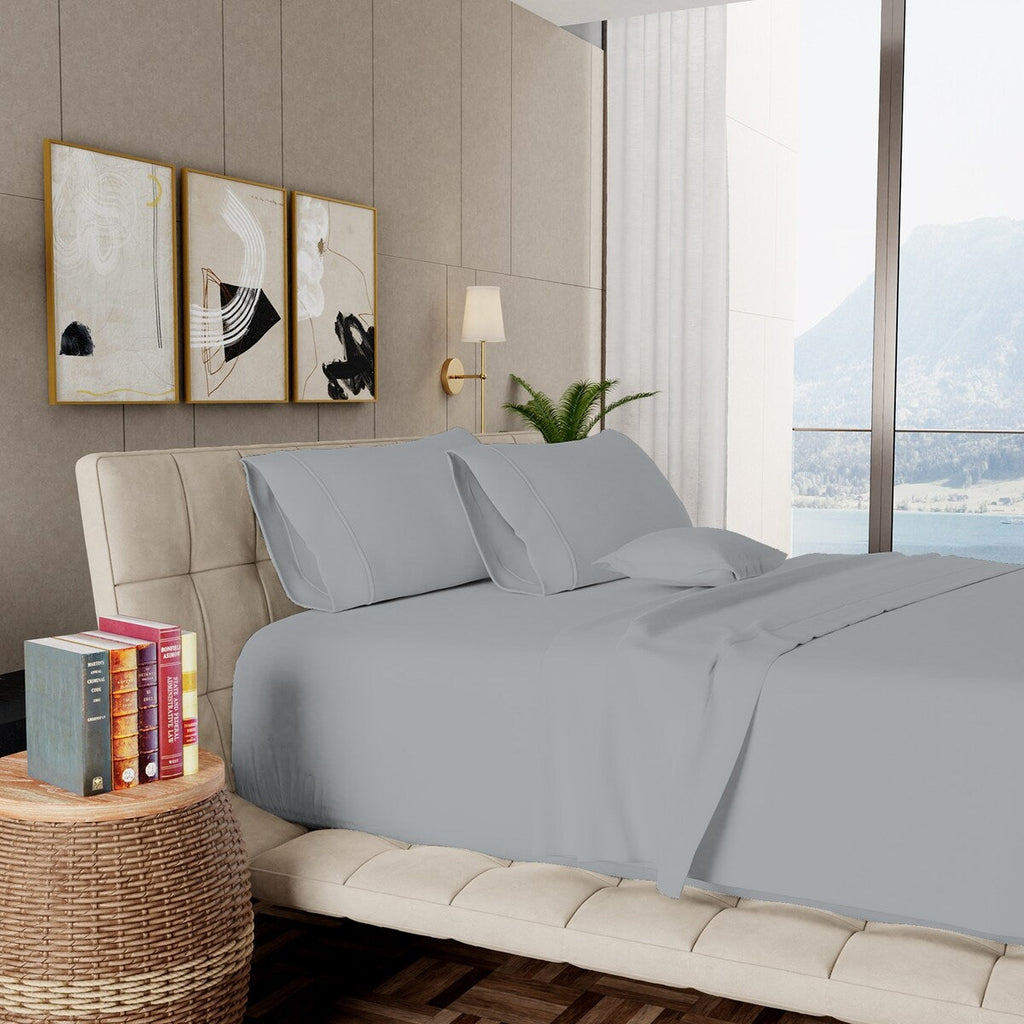 Parure de draps Aireolux en coton égyptien de luxe ultra-doux et soyeux 1000 fils