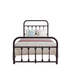 Cadre de lit plateforme en métal vintage simple Alazyhome, montage facile