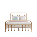 Cadre de lit plateforme en métal vintage simple Alazyhome, montage facile