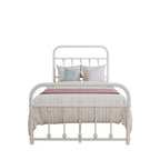 Cadre de lit plateforme en métal vintage simple Alazyhome, montage facile