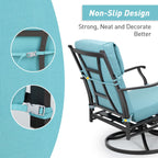 Lot de 4 coussins de chaise à dossier haut Aoodor Patio, 46 ​​x 21 x 4 pouces (coussins uniquement)