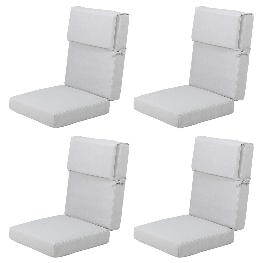 Lot de 4 coussins de chaise à dossier haut Aoodor Patio, 46 ​​x 21 x 4 pouces (coussins uniquement)