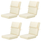 Lot de 4 coussins de chaise à dossier haut Aoodor Patio, 46 ​​x 21 x 4 pouces (coussins uniquement)