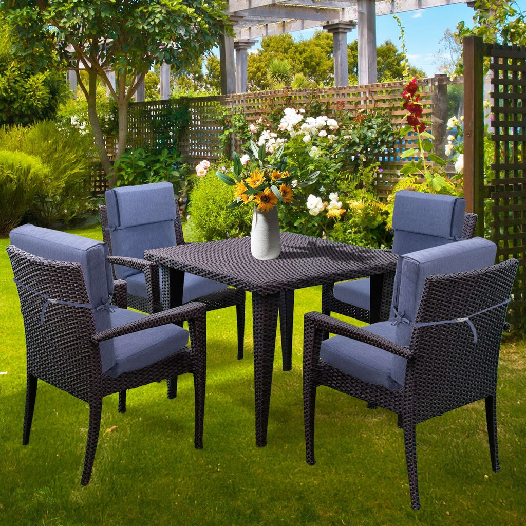 Lot de 4 coussins de chaise à dossier haut Aoodor Patio, 46 ​​x 21 x 4 pouces (coussins uniquement)