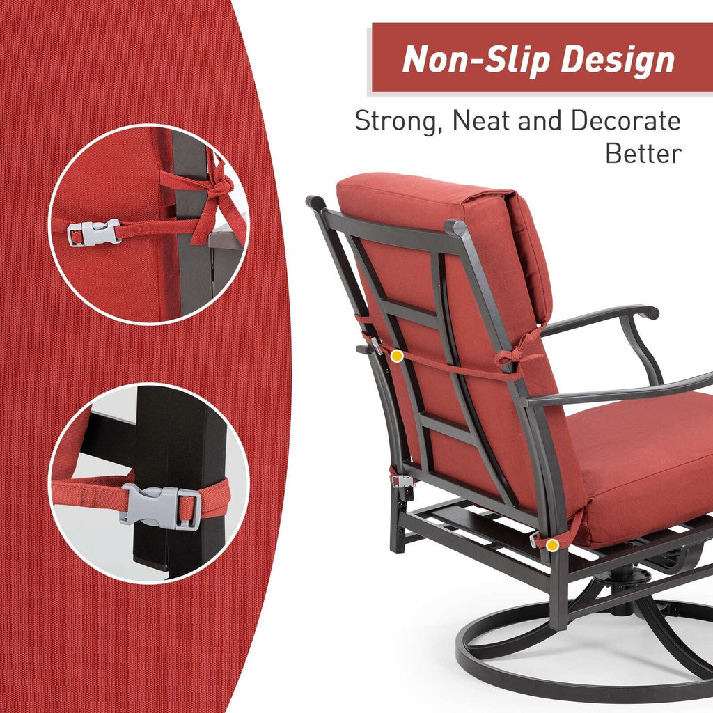 Lot de 4 coussins de chaise à dossier haut Aoodor Patio, 46 ​​x 21 x 4 pouces (coussins uniquement)