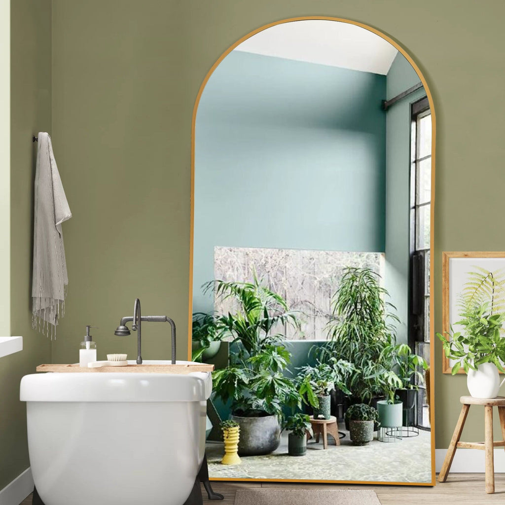 Miroir mural sur pied arqué Dovelina