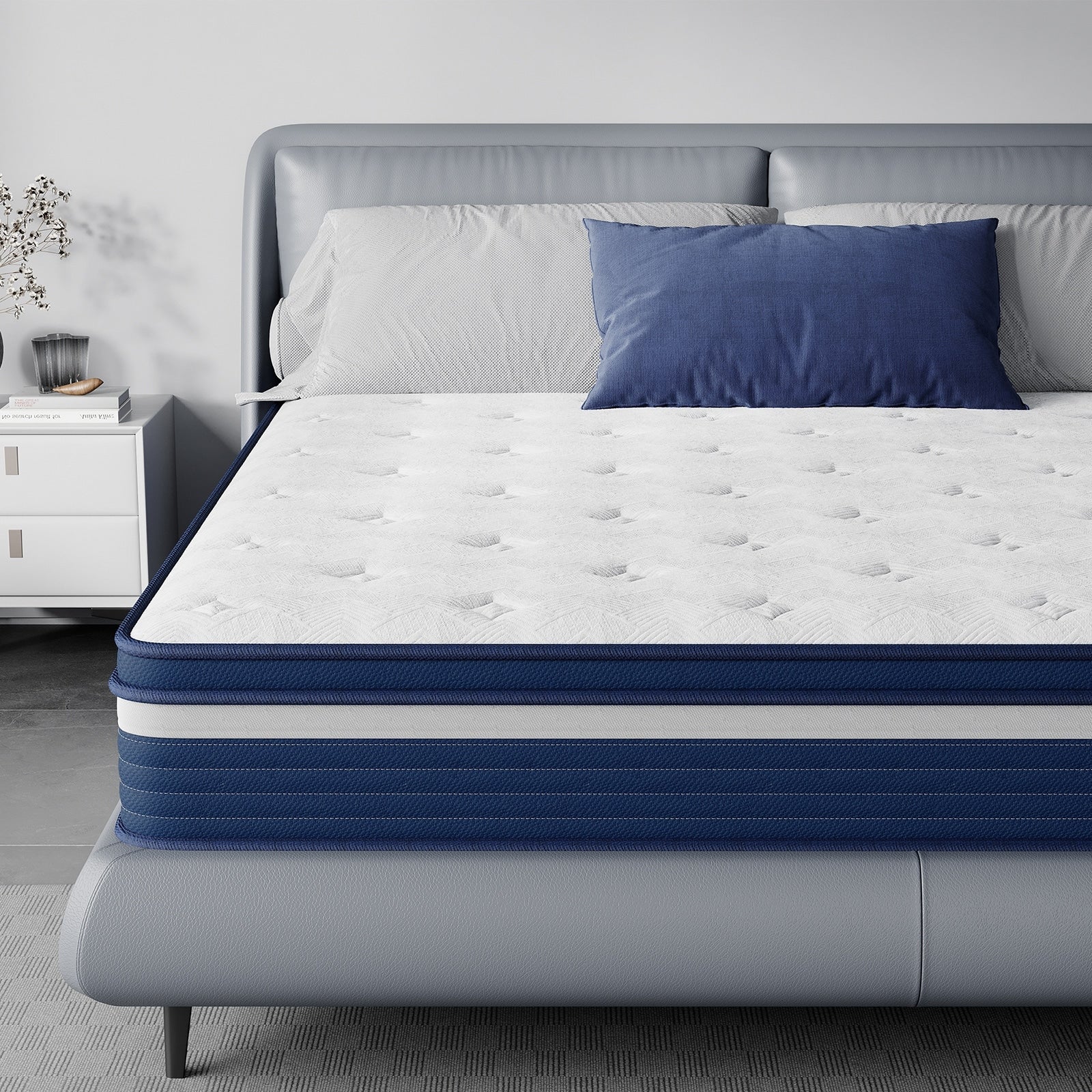 Matelas hybride à ressorts SweDrea de 25 cm, soulageant la pression et rafraîchissant, certifié CertiPUR-US, SGS et OEKO-TEX.