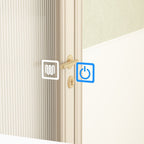 Armoire à pharmacie de salle de bain avec miroir LED antibuée 6 000 K, armoire murale blanche