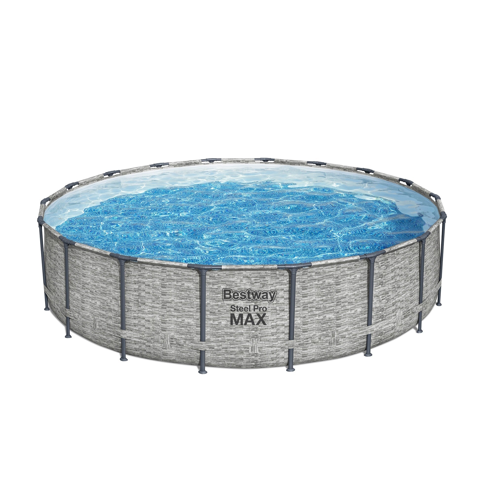 Piscine hors sol ronde Bestway Steel Pro MAX avec pompe et couverture