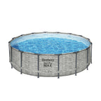 Piscine hors sol ronde Bestway Steel Pro MAX avec pompe et couverture