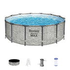 Piscine hors sol ronde Bestway Steel Pro MAX avec pompe et couverture