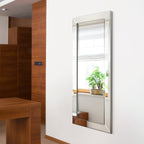 Miroir mural rectangulaire biseauté transparent HD pour salle de bain, coiffeuse et chambre à coucher, 3 tailles