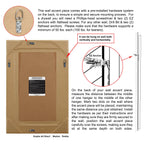 Miroir mural rectangulaire biseauté transparent HD pour salle de bain, coiffeuse et chambre à coucher, 3 tailles