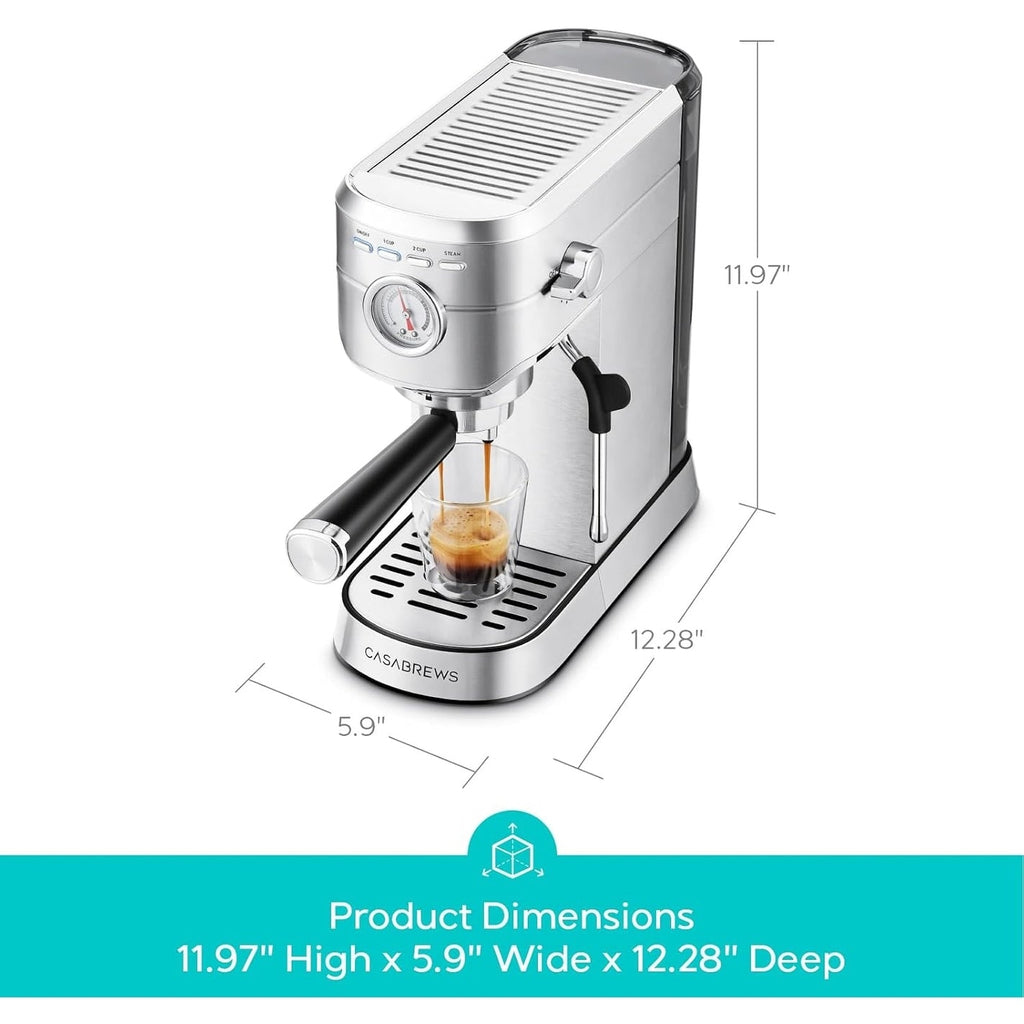 Machine à expresso CASABREWS CM5418 20 bars avec buse vapeur pour mousse de lait