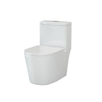Toilette compacte monobloc CB HOME 24 po, siphon moderne à double chasse, siège à fermeture douce, hauteur confortable 16,5 po