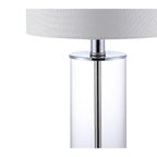 Lampe de table à LED Cabell 21 en verre, contemporaine et moderne, avec chargeur USB, bronze huilé (lot de 2) par JONATHAN Y