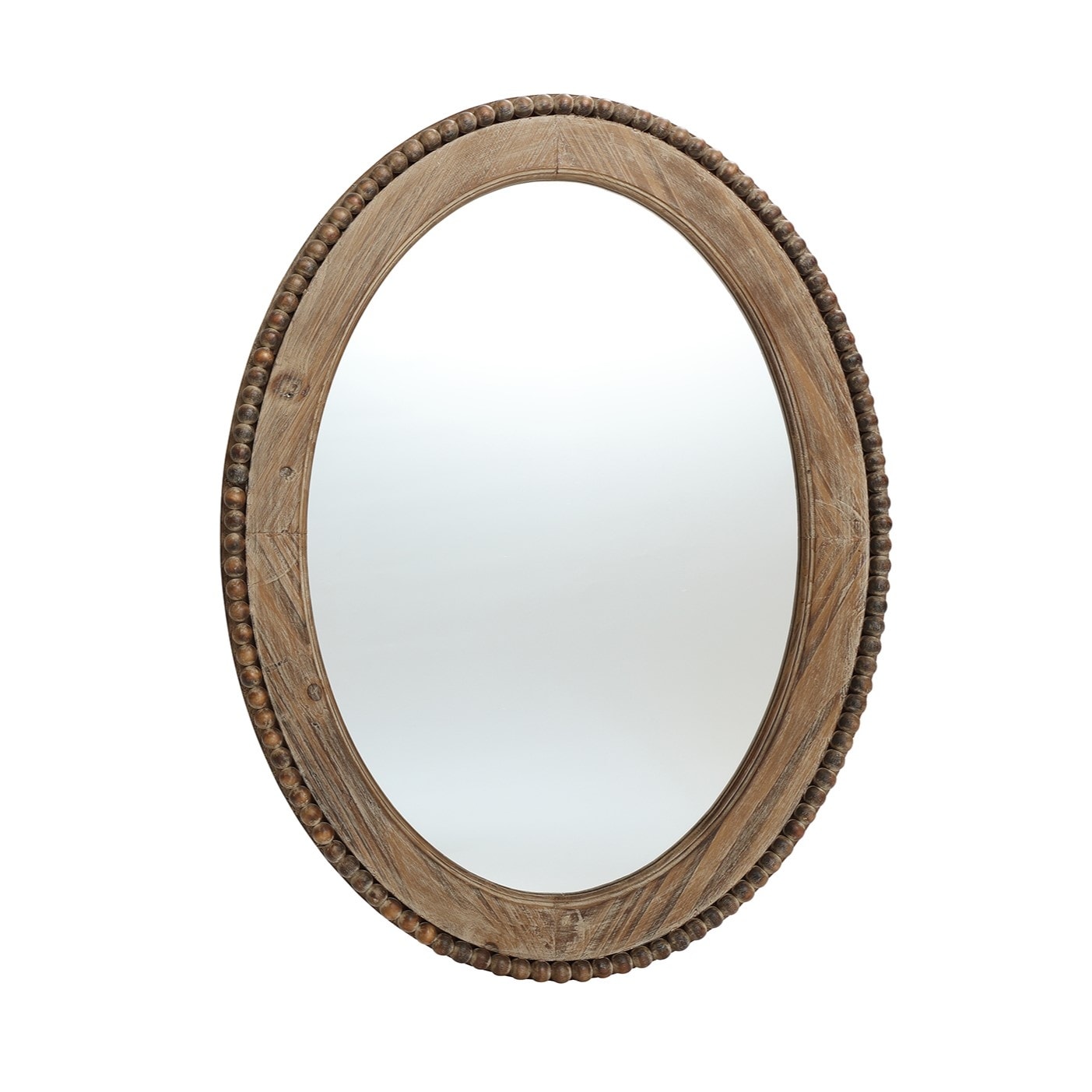 Miroir mural ovale de 81 cm avec cadre en bois Cameo, miroir mural de salle de bain - 31,89 H x 24 L x 1,26 P