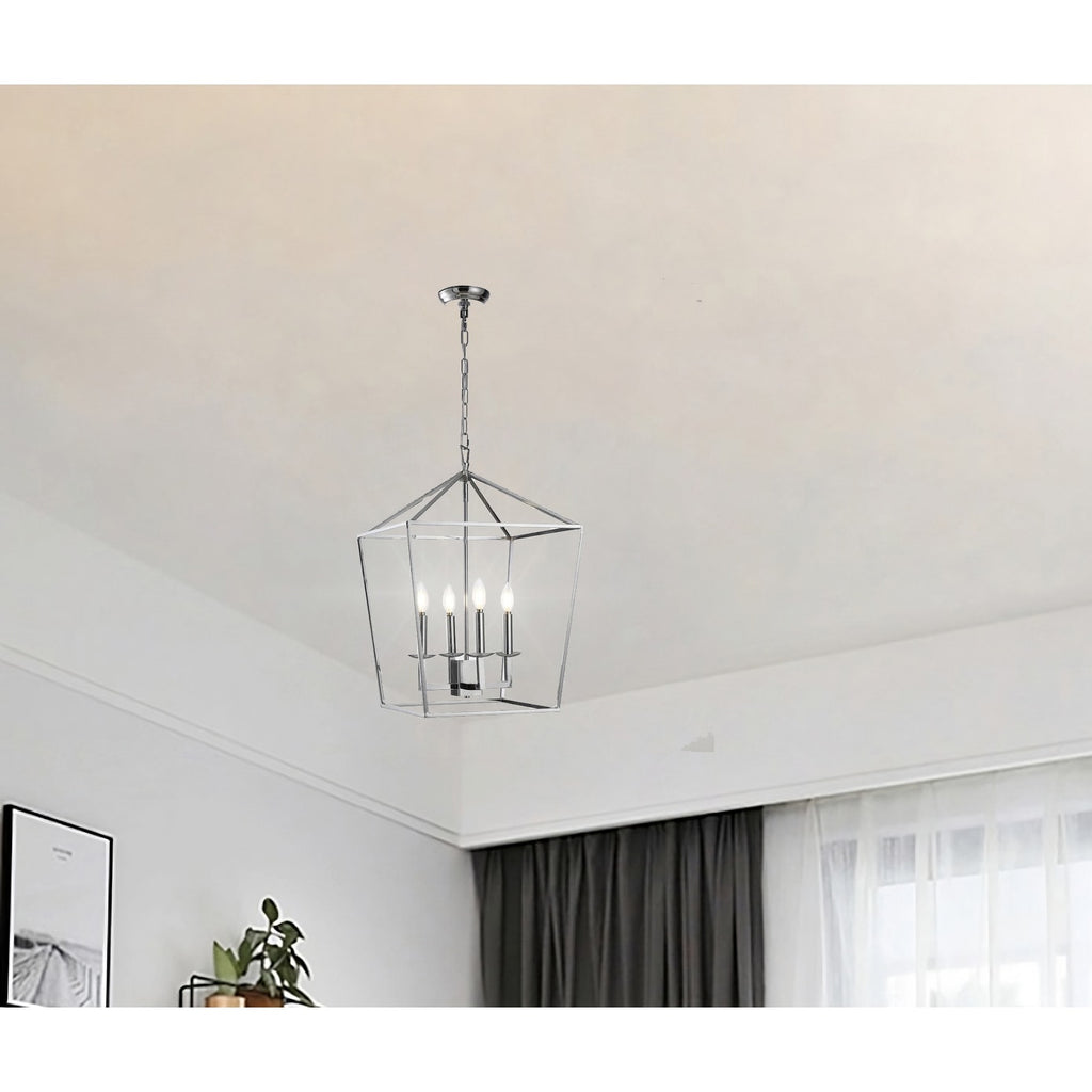 Lustre suspendu style lanterne à bougie pour escalier ou îlot de cuisine - N/A