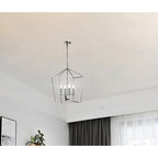 Lustre suspendu style lanterne à bougie pour escalier ou îlot de cuisine - N/A