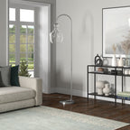 Lampadaire Verona Arc avec abat-jour en verre