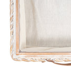 Happimess Bac de rangement sous le lit en jacinthe/bois avec roulettes et poignées