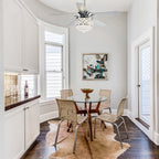 Lustre/ventilateur de plafond à 4 lumières en chrome/cristal avec télécommande