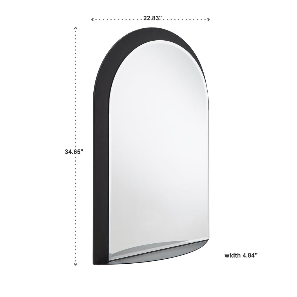 Miroir mural arqué en métal Concord avec étagère par iNSPIRE Q Bold