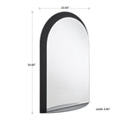 Miroir mural arqué en métal Concord avec étagère par iNSPIRE Q Bold