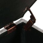 Banc de rangement rembourré Copper Grove Muscari avec bordure cloutée