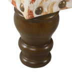 Banc de rangement rembourré Copper Grove Muscari avec bordure cloutée