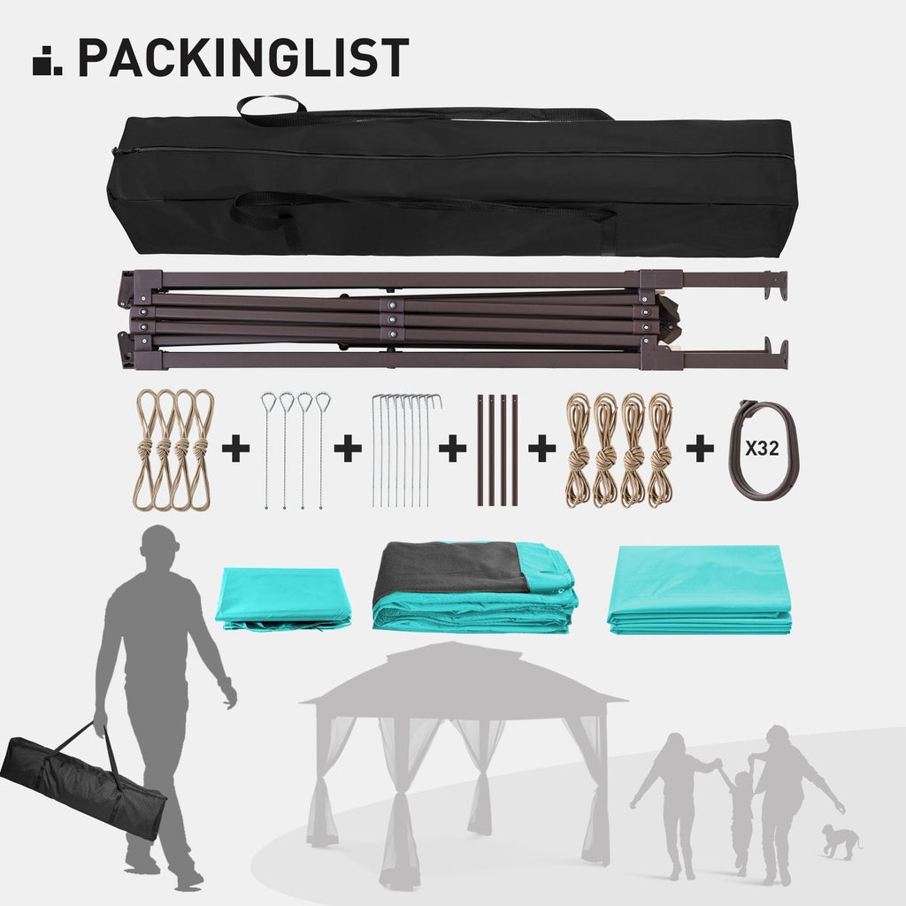 Gazebo escamotable en acier Cozywor de 11 pi x 11 pi avec moustiquaire