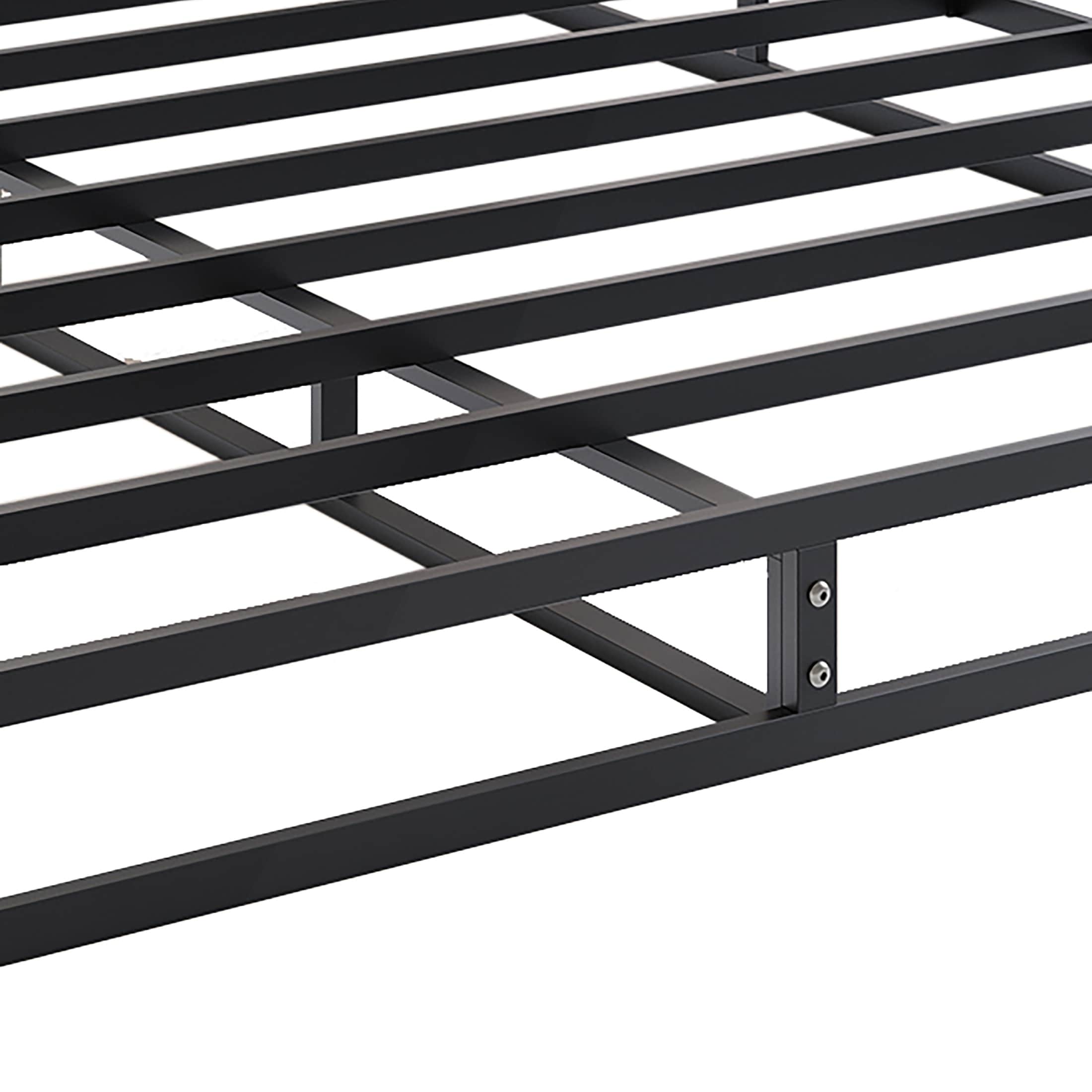 Sommier à ressorts en métal CraftPorch de 5 pouces avec housse en lin gris chaud