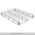 Sommier à ressorts en métal CraftPorch de 5 pouces avec housse en lin gris chaud