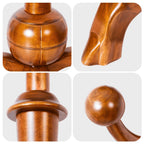 Porte-manteau autoportant en bois d'hévéa avec 8 crochets - 24,5 L x 70,87 H