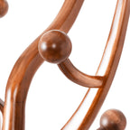 Porte-manteau autoportant en bois d'hévéa avec 8 crochets - 24,5 L x 70,87 H